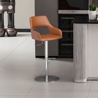 Tabouret de bar moderne à hauteur réglable pour cuisine, hôtel, restaurant, chaise haute pivotante avec fonction de levage, mobilier durable