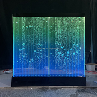 Écran de séparation en rideau d'eau LED RVB coloré - Fontaine d'eau décorative pour restaurant, hôtel, salon