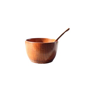 Bol rond en bois de jujube avec trois lignes, écologique, pour enfants, style japonais - Product Image 5