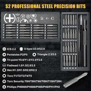 Kit de tournevis électrique sans balais de précision 38 en 1 avec 50 embouts magnétiques, couple de 0,35 N.M pour ordinateur et bricolage Torx - Product Image 2