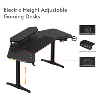 Nouveau design Table d'ordinateur de joueur électrique à hauteur réglable Bureaux de jeu élévateurs Esports à double pont Bureaux debout assis-debout personnalisés