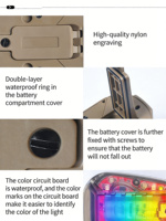 Lampe de casque tactique IR stroboscopique à 5 fentes, balise de survie, LED infrarouge et visible, durable, écologique, métal/nylon/plastique
