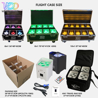 WEDOSTAGE Nuevo Foco LED RGBWAUV 6 en 1 de 4*18W con Batería Recargable DMX512, Clasificación IP33 y Control por Aplicación para KTV, DJ y Escenarios