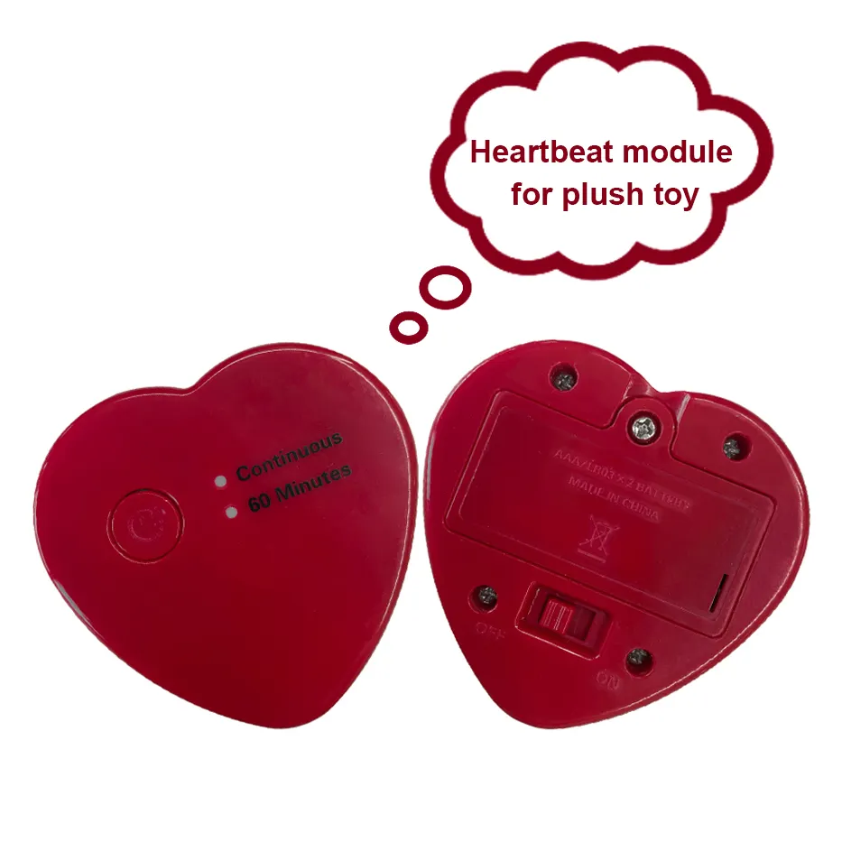 Heartbeat Toy For Puppy Dog Home Alone Stuffed Toy Module Recorder Device Timed Heartbeat Toy