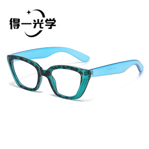 Gafas Decorativas De Yi Optics con Montura Pequeña con Estampado de Leopardo, Anti Luz Azul, Montura Completa, Unisex, Ligeras - Product Image 4