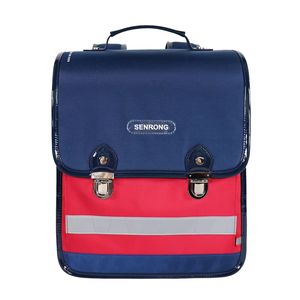 Mochila escolar personalizada Sesame Baby para primaria, grados 1-3, estilo británico, unisex, ligera, duradera, de microfibra y cuero sintético. - Product Image 1