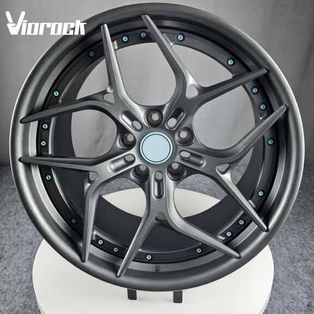 Custom 2 Piece Forged Wheels 19 20 22 Inch 5x112 5x120 5x114.3 Gunmetal Rims Fit for BMW Audi Mercedes-Benz Tesla Honda