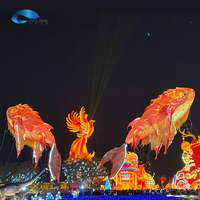 Modelo de Kun Peng Volador de 15 m, Inflable, con Luces LED, para Espectáculos, Publicidad, Exhibiciones