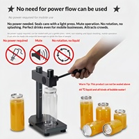 Machine de scellage manuelle pour canettes, pour les magasins de thé au lait commerciaux, les stands de jus, le capsulage de bouteilles, le capsulage de bouteilles à couronne réglable, le capsulage de bouteilles à couronne rouge
