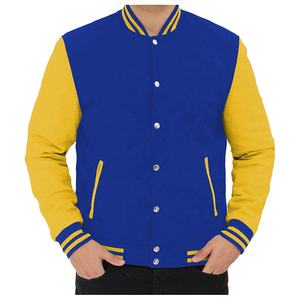 2025 última llegada personalizada hombres impermeable a prueba de viento lana Puffer Varsity chaquetas de béisbol logotipo frontal ropa de invierno - Product Image 1