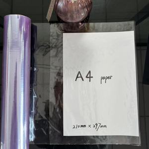 <span class=keywords><strong>Film</strong></span> transparent violet PVC <span class=keywords><strong>Film</strong></span> PVC transparent <span class=keywords><strong>Film</strong></span> PVC brillant rouge pour couverture de livre - Product Image 2