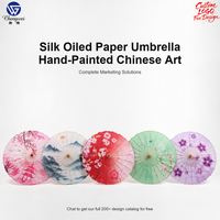 Parasol chinois en papier huilé peint à la main, motif fleurs de cerisier, pour décoration de plafond, accessoires de danse, parasol fait main CW U28