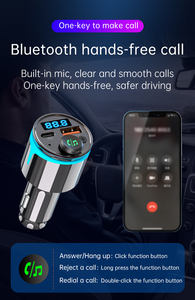 Reproductor de Audio para Auto Portátil de Metal, Transmisor FM USB, Receptor de Audio Inalámbrico, Reproductor <span class=keywords><strong>MP3</strong></span>, Cargador de Auto PD30W QC18W, 1 Año de Garantía - Product Image 3