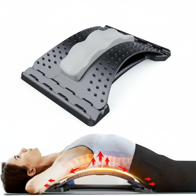 Custom Ergonomic Back Support Board Lumbar Stretcher Posture Corrector Back Massager for Pain Relief