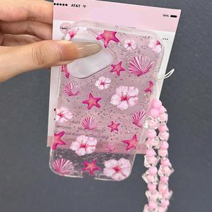 Nouvelle <span class=keywords><strong>coque</strong></span> de téléphone rose à motifs pour iPhone 16 18 Pro Max 13 12 17, <span class=keywords><strong>coque</strong></span> transparente en cristal avec paillettes, <span class=keywords><strong>coque</strong></span> arrière pour téléphone portable - Product Image 2