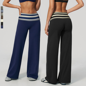Leggings de yoga SHINBENE vintage à pois et rayures, taille haute pliable, extensibles, <span class=keywords><strong>pour</strong></span> la <span class=keywords><strong>gym</strong></span> et le fitness, <span class=keywords><strong>pour</strong></span> femmes - Product Image 1