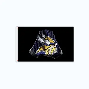 Drapeau de gants mémorables de fan de football du Minnesota personnalisé de haute qualité 3x5ft Vikings meilleure bannière