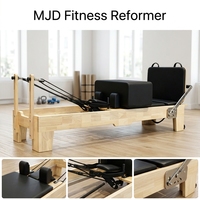 Machine de Pilates MJD M101A Reformer en bois de chêne durable, réglable et portable avec boîte en bois pour la maison, le studio de yoga et la musculation