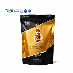 Sac à fermeture éclair composite personnalisé pour l'usine d'emballage alimentaire Pochette sur support en plastique avec logo pour le café Surface d'impression par gravure d'aliments pour animaux de compagnie - Product Image 4