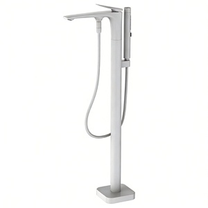 Grifo de <span class=keywords><strong>ducha</strong></span> independiente de lujo Maestro Spectrum, montaje en suelo, latón, control termostático, válvula de cerámica, chorro de latón pulido - Product Image 5