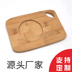 Plateau de service rectangulaire en bambou avec poignée pour la cuisson de pizzas, steaks, pains et gâteaux, 10 pouces - Product Image 5