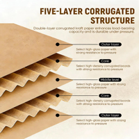 Conteneur à pizza triangulaire ondulé écologique et biodégradable Longyi, avec revêtement UV et gaufrage, portable, étanche et recyclable