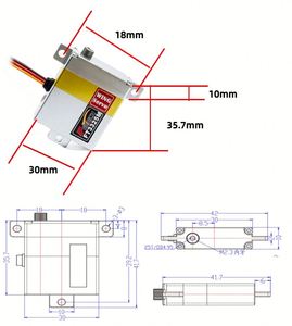 HS-125MG mỏng Kim Loại cánh servo khóa điện chống heft cửa RC thành phần động cơ tương tự Corona Quadcopter sạc công cụ - Product Image 5