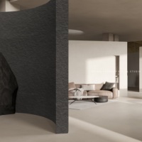 Carrelage en pierre de granit brut de couleur gris écologique pour matériaux de construction neufs, carrelage en argile flexible pour la décoration des murs et des portes
