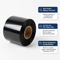 Venta al por Mayor de Cinta de Cera Negra de 110 mm x 300 m, Compatible con Impresión por Sublimación, Larga Duración, Cinta para Códigos de Barras para Etiquetas de Almacén
