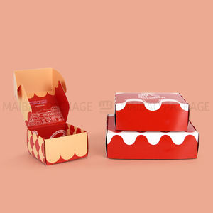 Serie de rosquillas Embalaje Tiramisú Pastel Postre Caja Pastelería Bolsa de papel para llevar Papel de regalo de panadería Bolsa de galletas Bandeja de papel de comida - Product Image 4