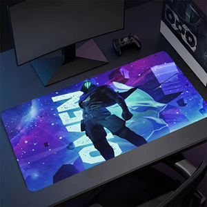 แผ่นรองเมาส์เกมมิ่งลายอนิเมะนีออน - แผ่นรองโต๊ะสีม่วงสดใสสำหรับเกมเมอร์ - Product Image 3