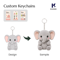 Porte-clés en peluche compressible en spandex, best-seller, pour distributeurs automatiques
