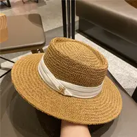 Шляпа женская Соломенная в стиле пэчворк, винтажная пляжная Панама с широкими полями, дышащая, летняя