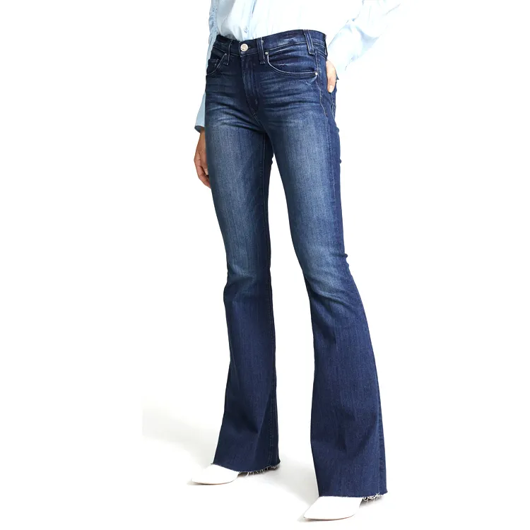 Элегантные женские загрузки вырезать джинсы брюки из мягкой джинсовой ткани дамы клеш для девочек брюки для девочек