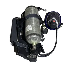 الأكثر مبيعاً معدات إطفاء الحرائق للسلامة 6.8L ذاتية التكوين بالوجه الكامل ، شريط scba