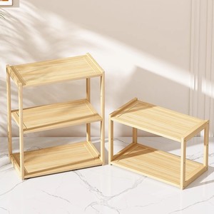 Petite étagère à cloisons multicouches en bois massif Étagère à deux niveaux/<span class=keywords><strong>Rangement</strong></span> de <span class=keywords><strong>bureau</strong></span>/<span class=keywords><strong>Rangement</strong></span> de chevet Utilisation en plastique Meubles de <span class=keywords><strong>bureau</strong></span> - Product Image 2