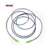 Kabel serat optik FTTH patch cord 1m 2m 3m 0.9mm hijau konektor sc apc OLT ONU EDFA