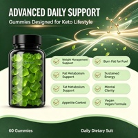 Gummies Keto ACV Vinaigre de Cidre Perte de Poids Métabolisme Énergie Sans Sucre Végétalien Complément OEM Grossiste 60