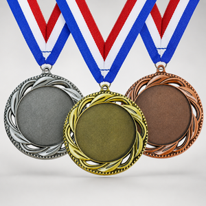 Direct Manufacturer Bulk Order Personalized 3D Blank Medals with Custom <b>Ribbon</b> for Sports Events - Product Image 1