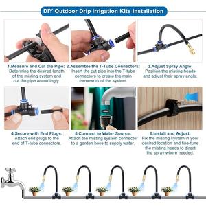 Cabezal de Aspersión Universal de 20 cm, Kit de Riego por Microaspersión Ajustable, Accesorio de Sistema de Goteo de Conexión Rápida - Product Image 5