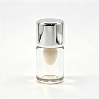 Flacon vide transparent pour blush liquide avec applicateur éponge large, emballage cosmétique pour teinte à lèvres, conteneur personnalisable avec logo