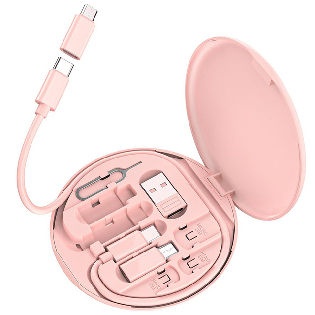 Hot Sales 6 in 1 USB Cable Adapter Kit Multifunctional Fast Charging Convertor for All Phone Types Compatible for iphone