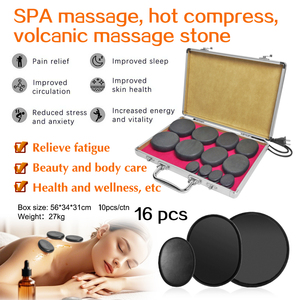 Paquete de 16 piezas de piedras energéticas para el hogar, Spa, masaje corporal, piedras calientes para masaje - Product Image 2