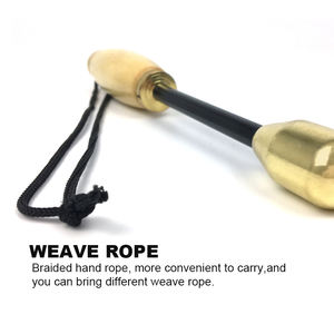 Bâton de pêche sur glace en acier inoxydable, couleur bois naturel verni, pour la pêche sur glace - Product Image 5