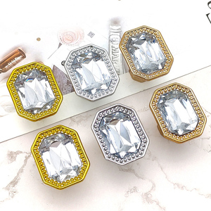 Fabrika mobilya donanım tek delik mavi mor mutfak 30MM kristal çekmece dolap dolap halka kolları kolu - Product Image 3