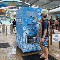Distributeur automatique de glace commercial JOYVEND 150 kg avec gestion cloud par code QR pour station-service – Kiosque à glace automatique