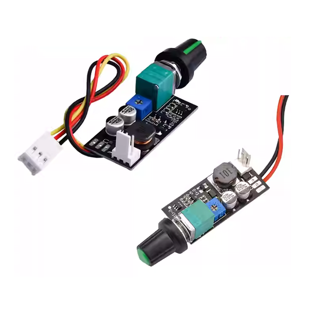 DC 5-12V 1A 2-3 Wire Fan Speed Controller Electrical Equipment Governor Noise Reduction Module With Knob Switch