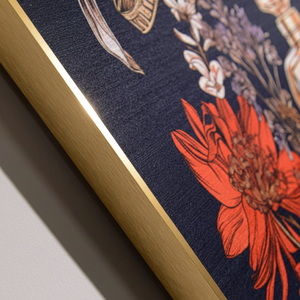 Peinture élégante exclusive vintage sur soie Art mural de style européen encadré - Product Image 1