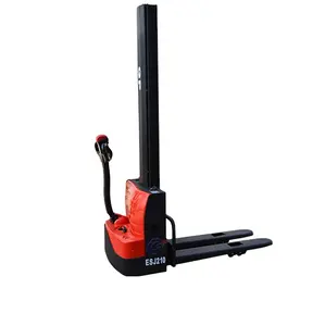 sell 1 ton 1.6m powered pallet scissor type reach truck electric stacker