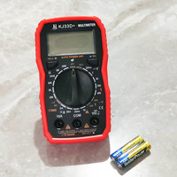 KJ33D Multimeter Digital, penguji tegangan non-kontak baru dengan daya otomatis 600V/10A/20 MΩ LCD AC/DC Voltmeter Ohmmeter